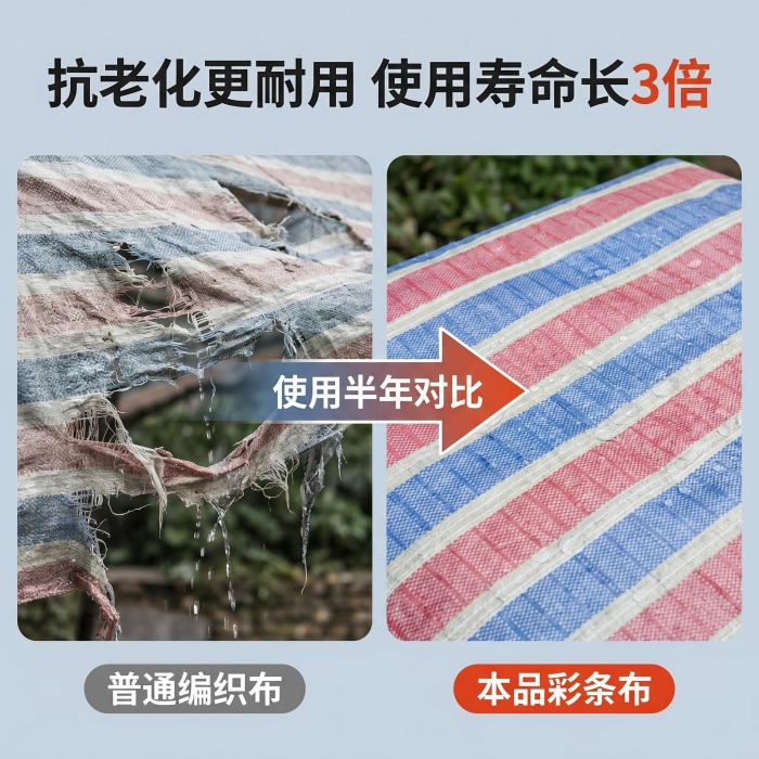 150克4米双膜聚乙烯彩条布